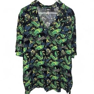 Star Wars Disney Tropical Hawaiian Print Button Down Shirt Mens 2XL
